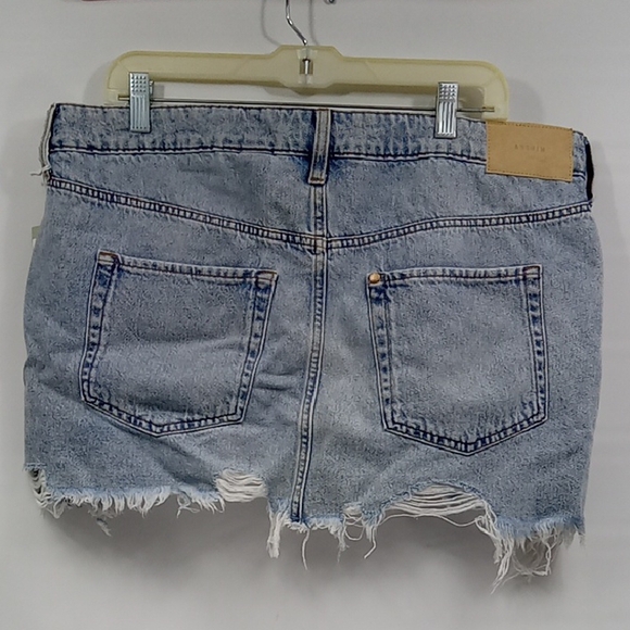 H&M &Denim Frayed Hem Mini-Skirt Size L NWT - Picture 4 of 10